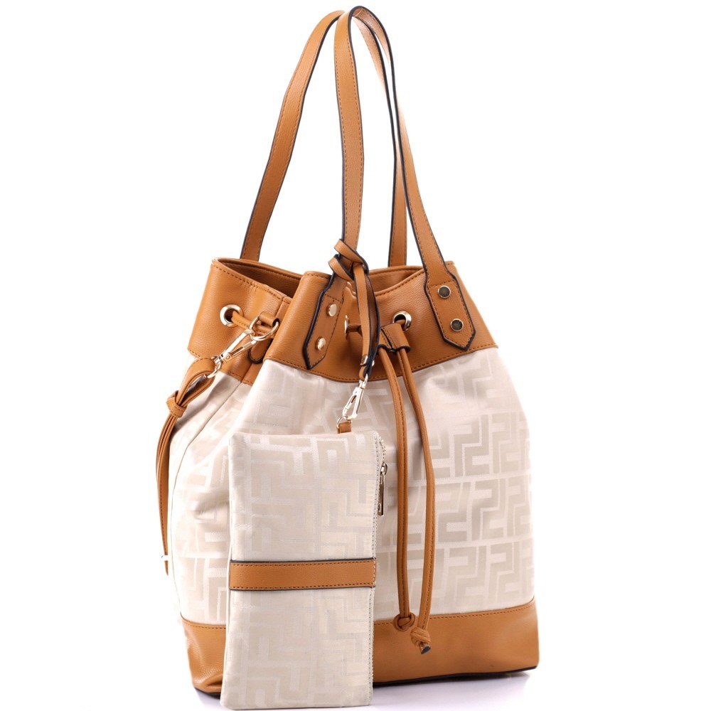 wristlet handle bucket bag